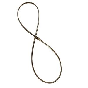 Vintage Skinny Gold Stretch Belt with Diamond Shaped Buckle